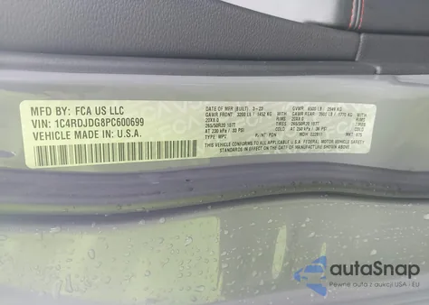 2023 Dodge Durango Gt Launch Edition Awd из США, поврежденный, VIN 1C4RDJDG8PC600699